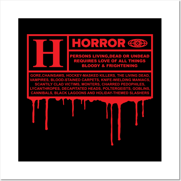 Rated H for Horror Wall Art by RadRetro